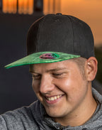 Result Headwear Bronx Glitter Flat Peak Snapback Cap