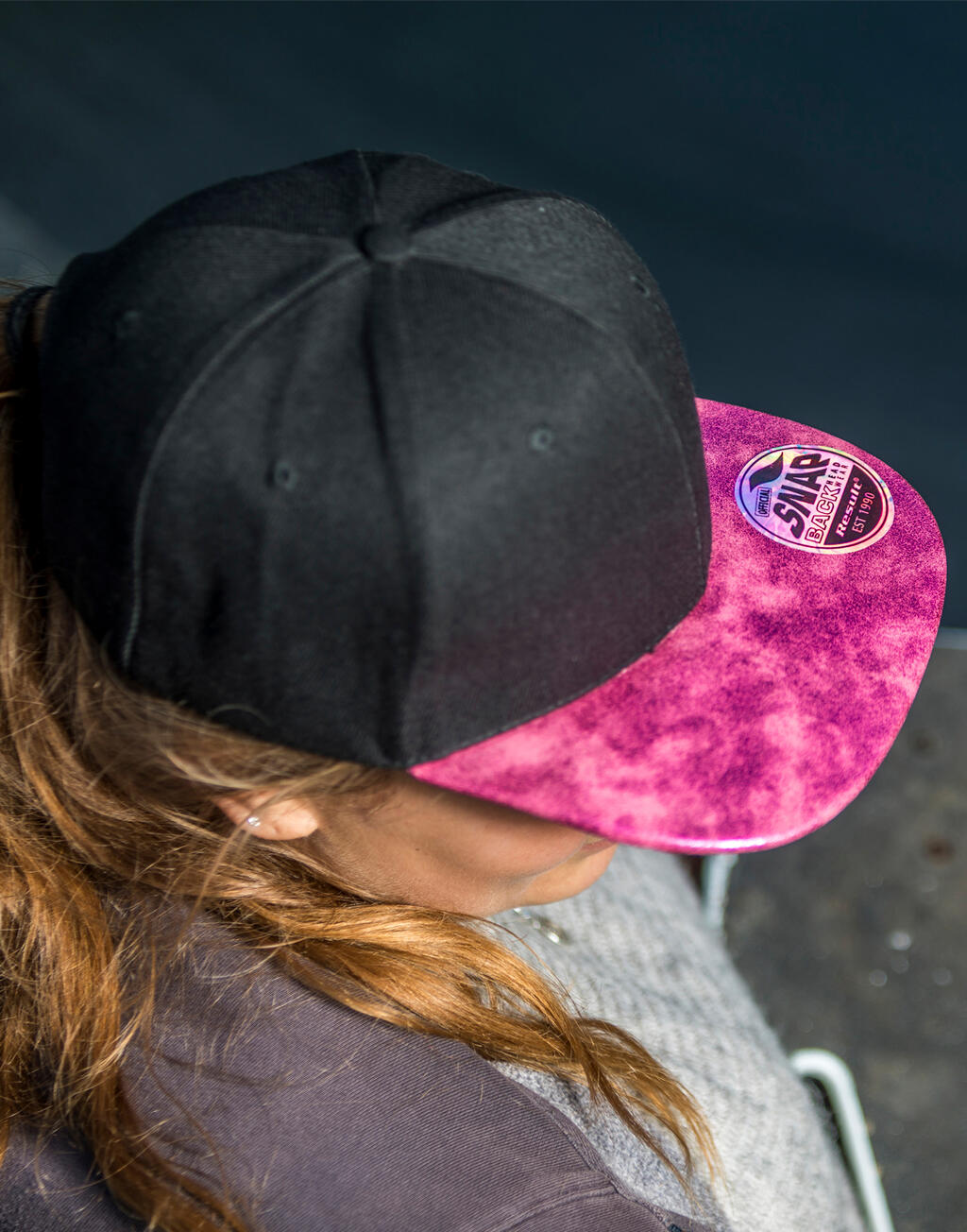 Result Headwear Bronx Glitter Flat Peak Snapback Cap