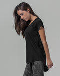 Build Your Brand Ladies Long Slub Tee