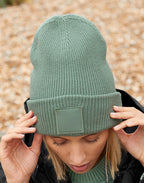 Beechfield Deep Cuffed Tonal Patch Beanie