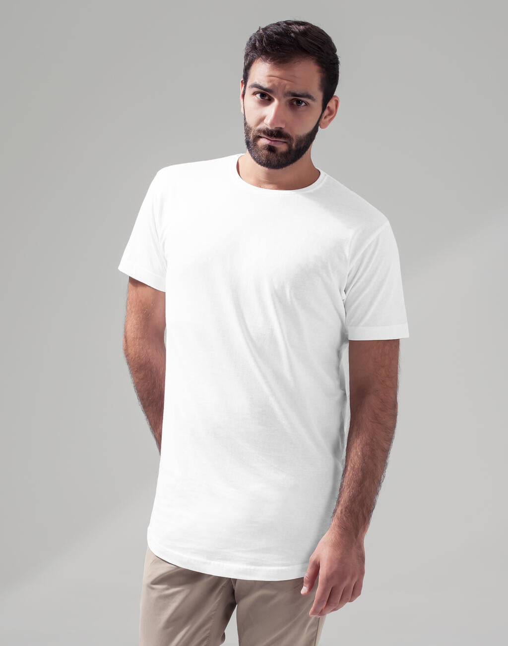 Build Your Brand Shaped Long Tee