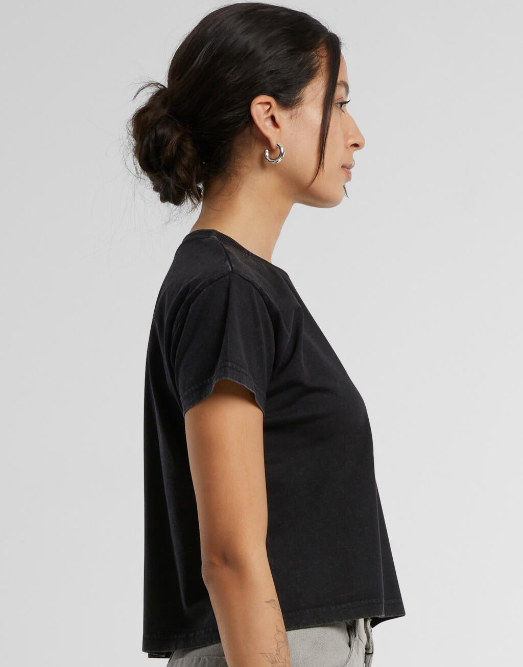Build Your Brand Ladies Vintage Cropped Tee
