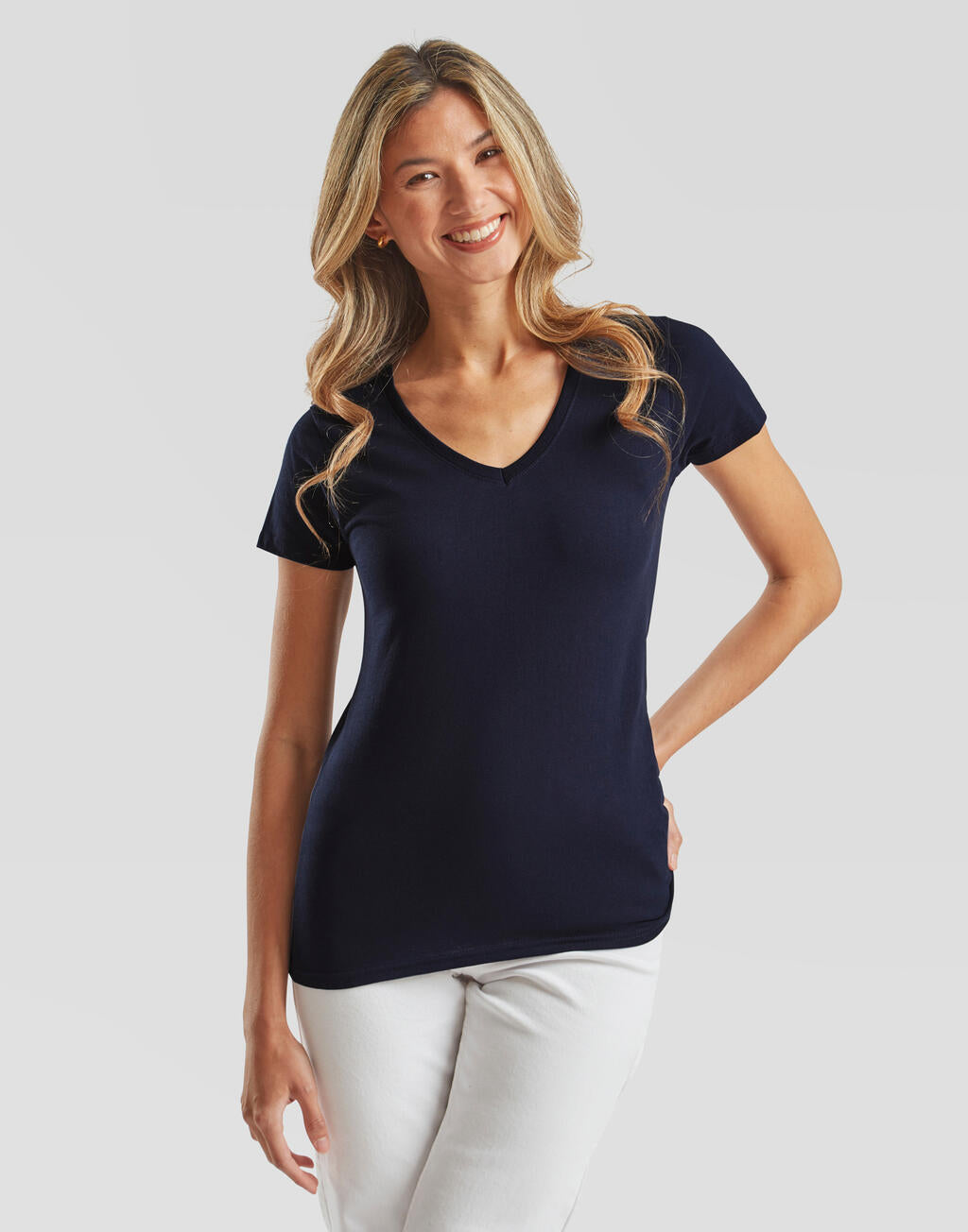 Fruit of the Loom Ladies Valueweight V-Neck T
