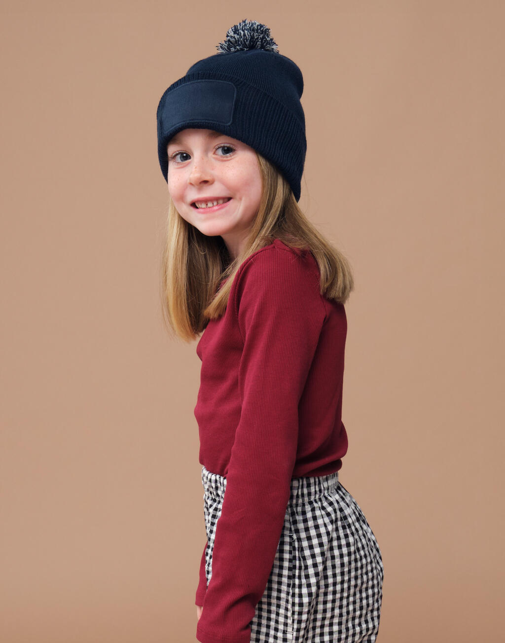 Beechfield Kids Snowstar Patch Beanie