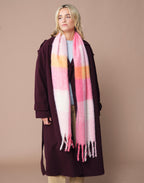 Beechfield Fluffy Check Scarf