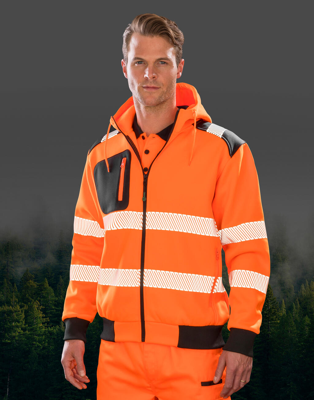 Result Recycled Recycled Robust Zipped Safety Hoody