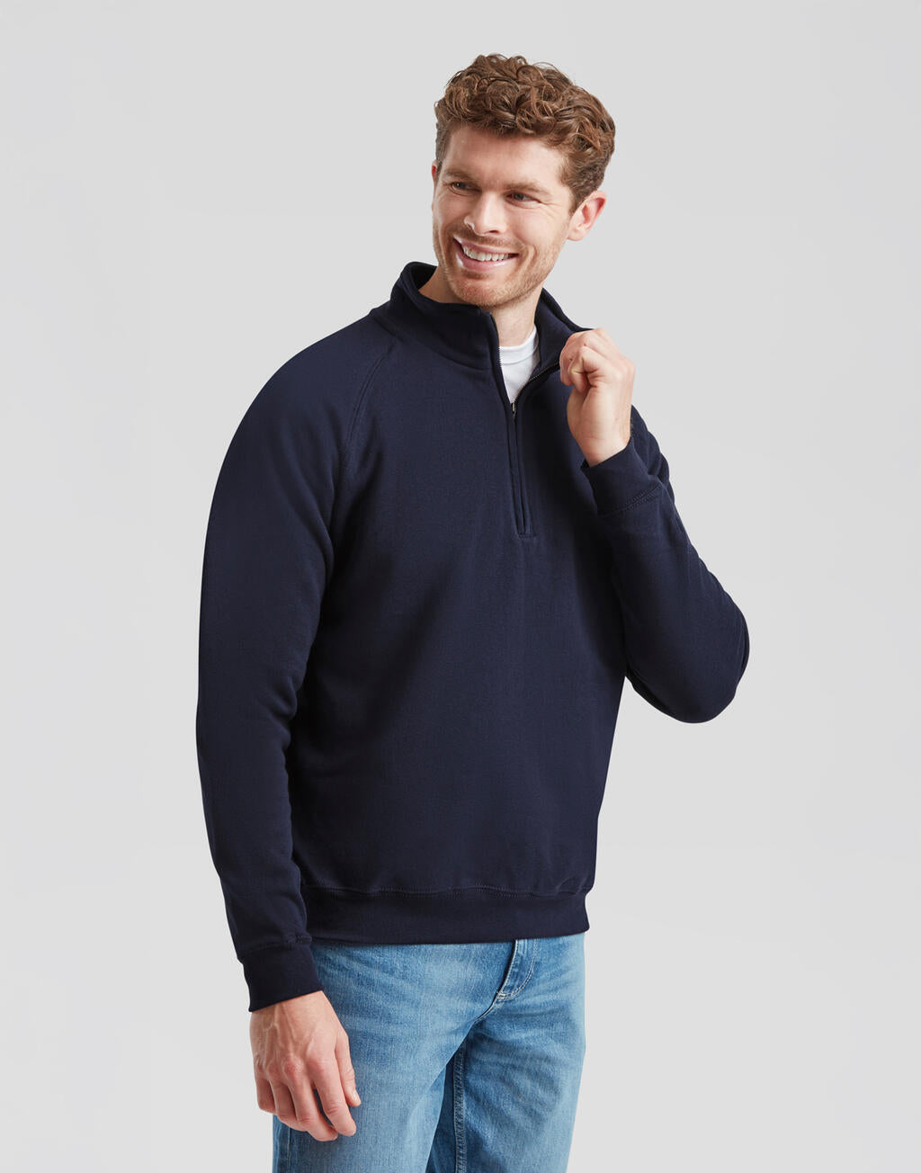 Fruit of the Loom Classic Zip Neck Sweat
