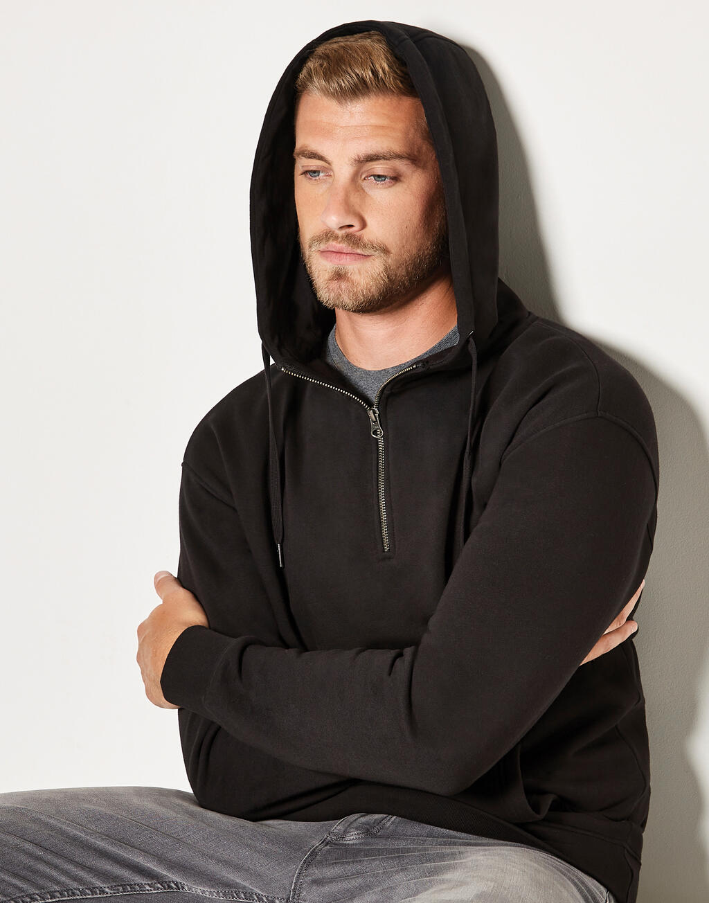 Kustom Kit Regular Fit 1/4 Zip Hoodie