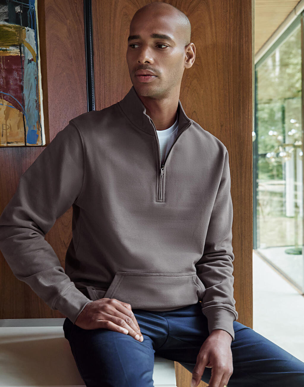 Kustom Kit 1/4 Zip Pique Sweatshirt