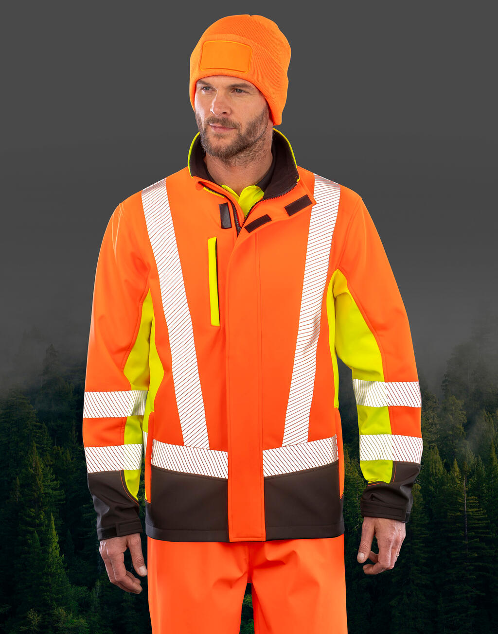 Result Recycled Recycled 3-Layer Printable 3-Tone Safety Softshell