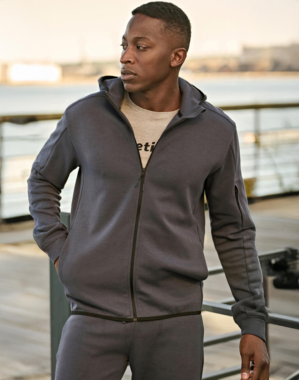 Tee Jays Athletic Hooded Full Zip Sweat