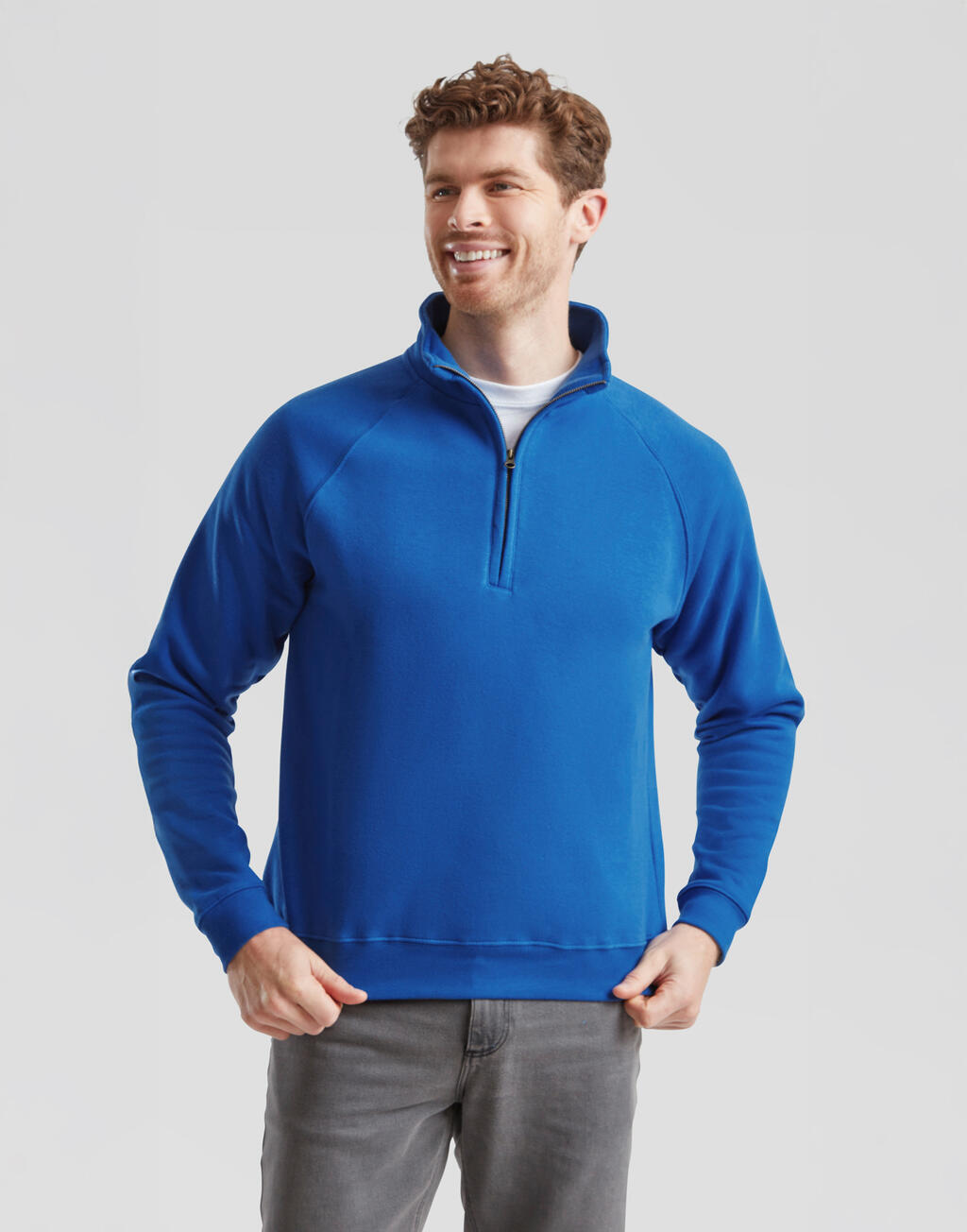 Fruit of the Loom Premium Zip Neck Sweat