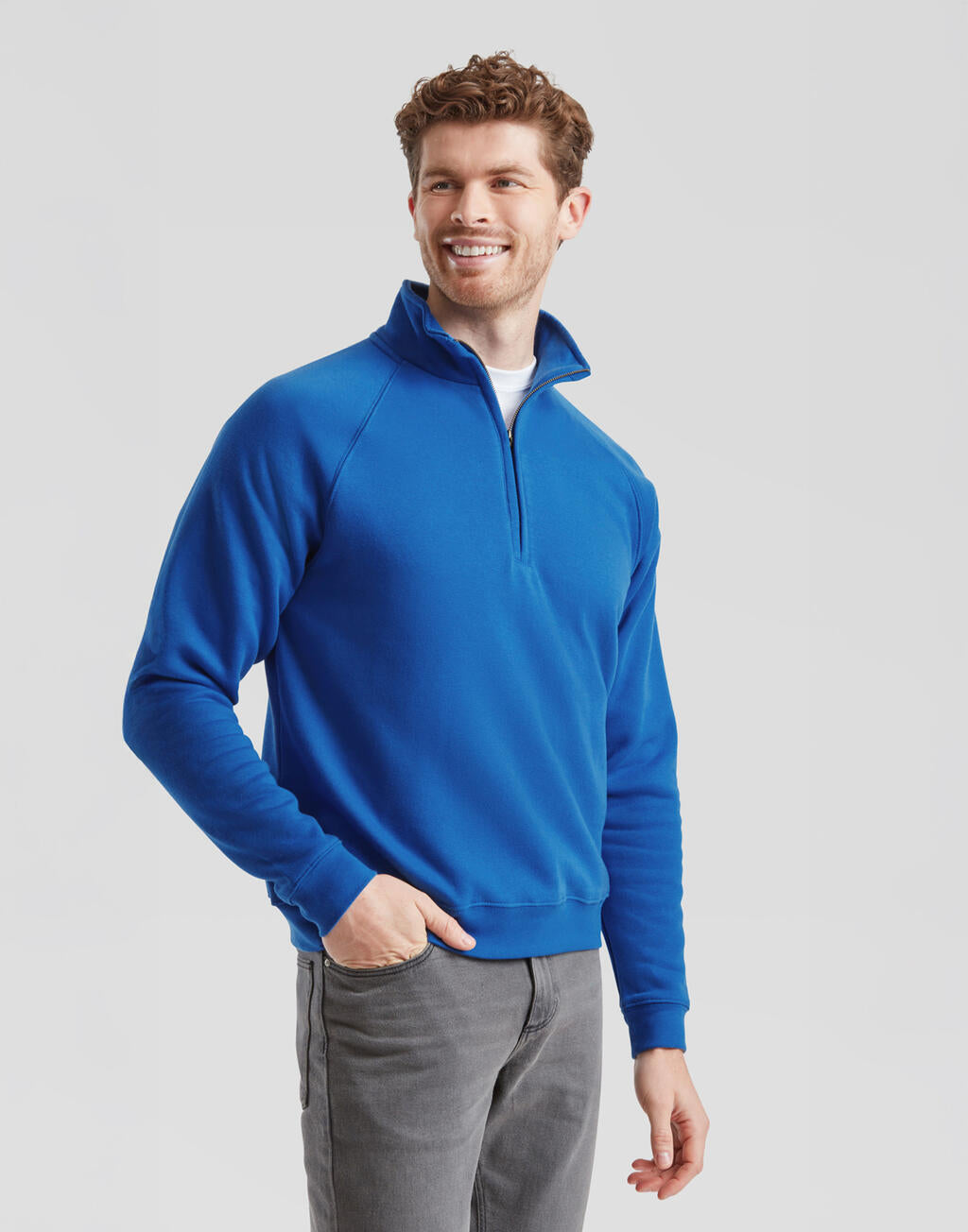 Fruit of the Loom Premium Zip Neck Sweat