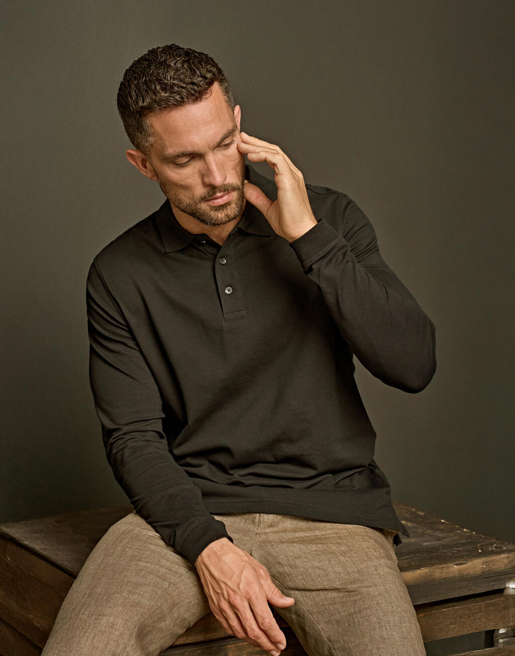 Tee Jays Luxury LS Stretch Polo