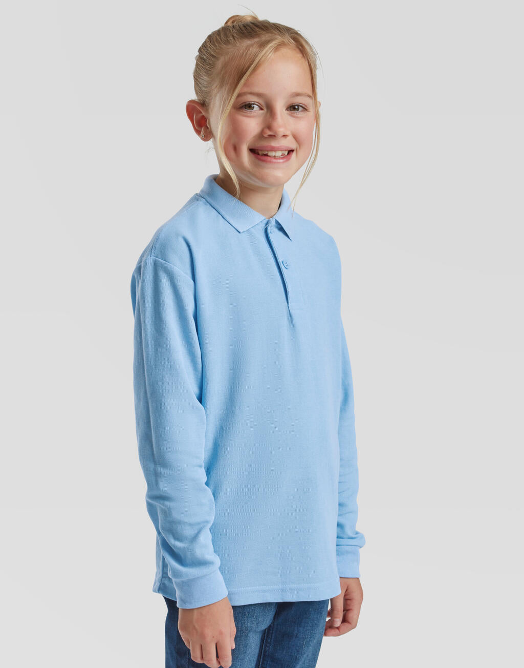 Fruit of the Loom Kids 65/35 Long Sleeve Polo