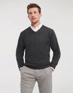Russell Collection Men's V-Neck Knitted Pullover