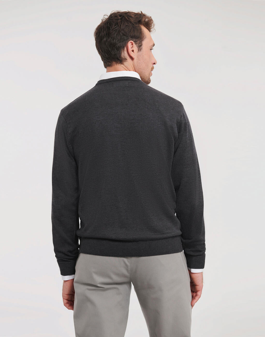 Russell Collection Men's V-Neck Knitted Pullover