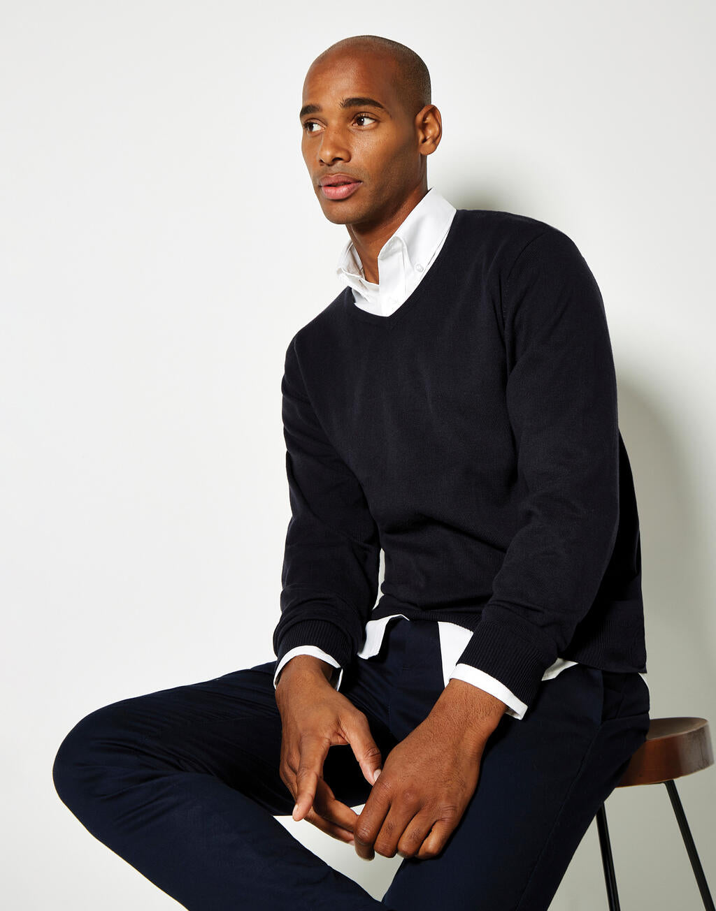 Kustom Kit Classic Fit Arundel V Neck Sweater