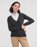 Russell Collection Ladies' V-Neck Knitted Cardigan