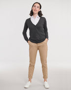 Russell Collection Ladies' V-Neck Knitted Cardigan
