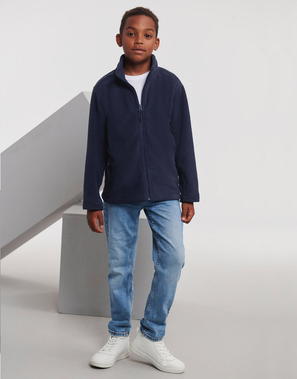 Russell Athletic Kids Full Zip Outdoor Fleece
