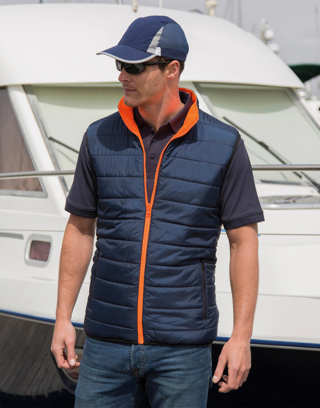 Result Safe-Guard Reversible Soft Padded Safety Gilet