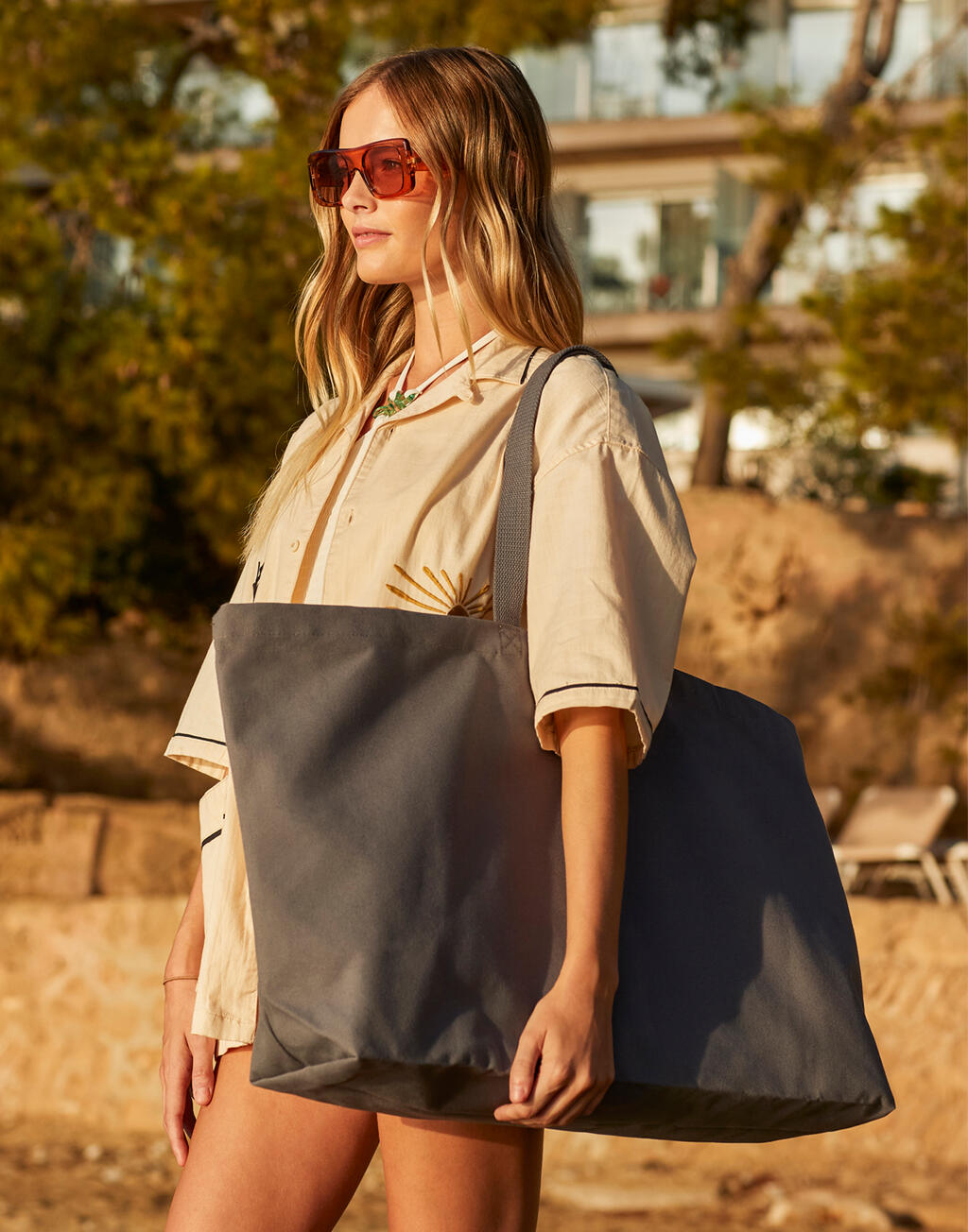 Westford Mill Oversized Canvas Tote Bag
