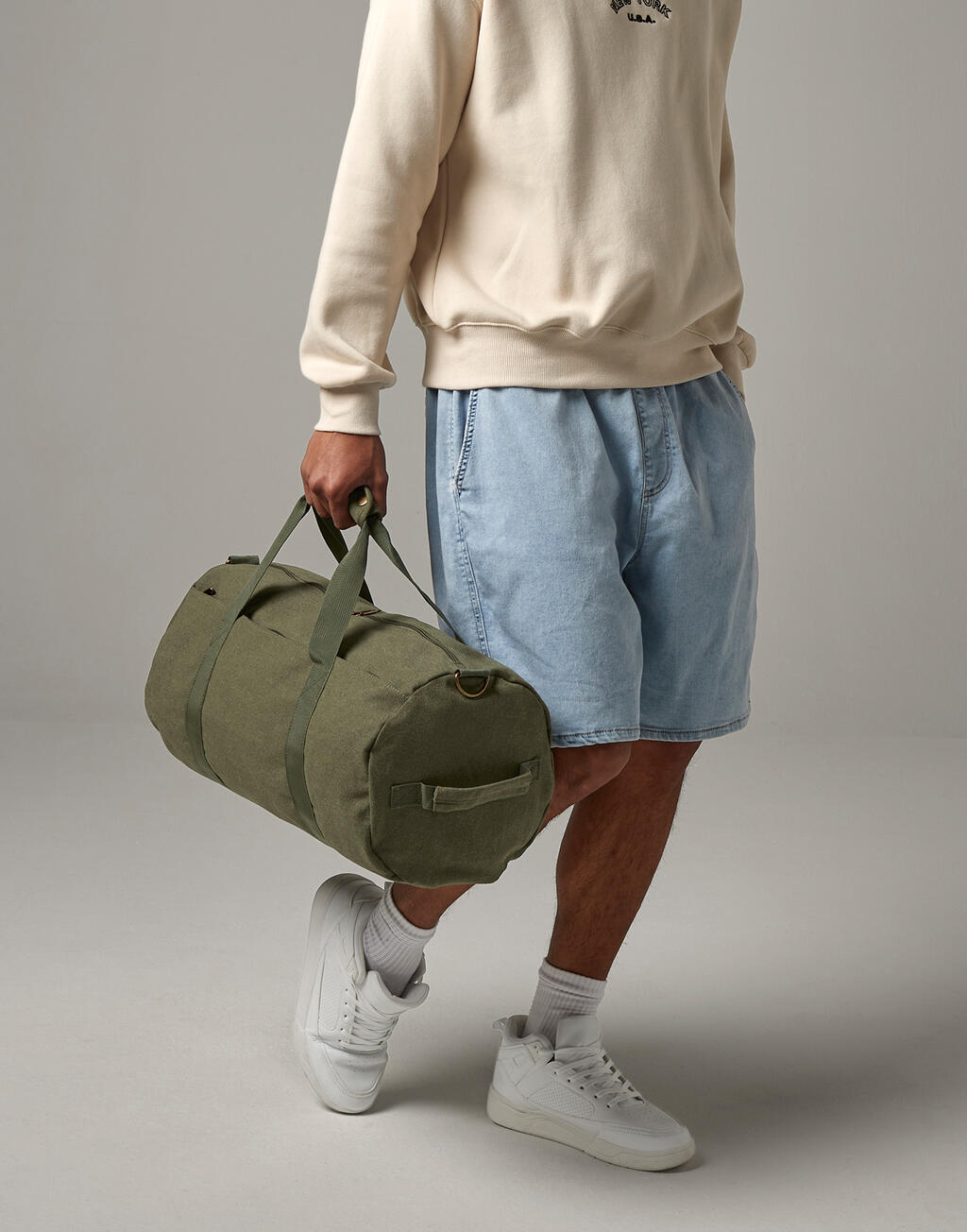 Bagbase Vintage Canvas Barrel Bag