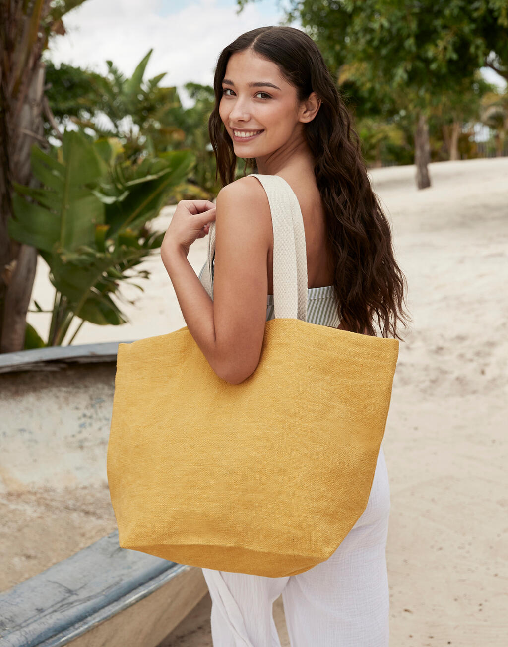 Westford Mill Soft Washed Jute Beach Bag