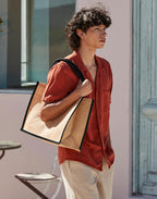Westford Mill Natural Starched Jute Classic Shopper