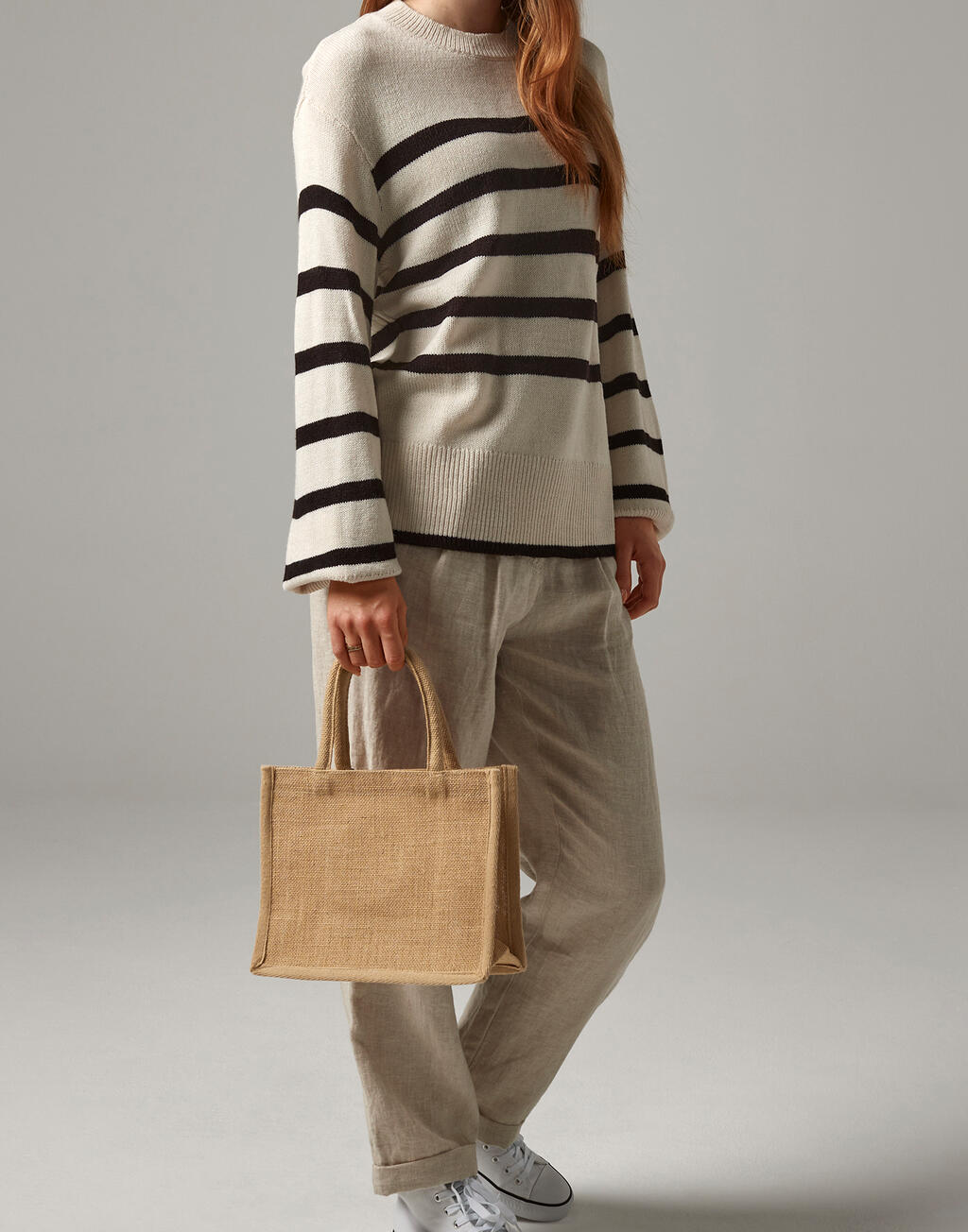 Westford Mill Natural Starched Jute Mini Gift Bag