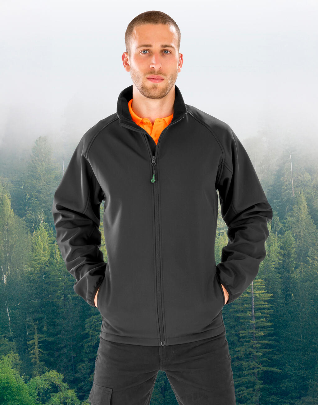 Result Recycled Men's Recycled 2-Layer Printable Softshell Jacket