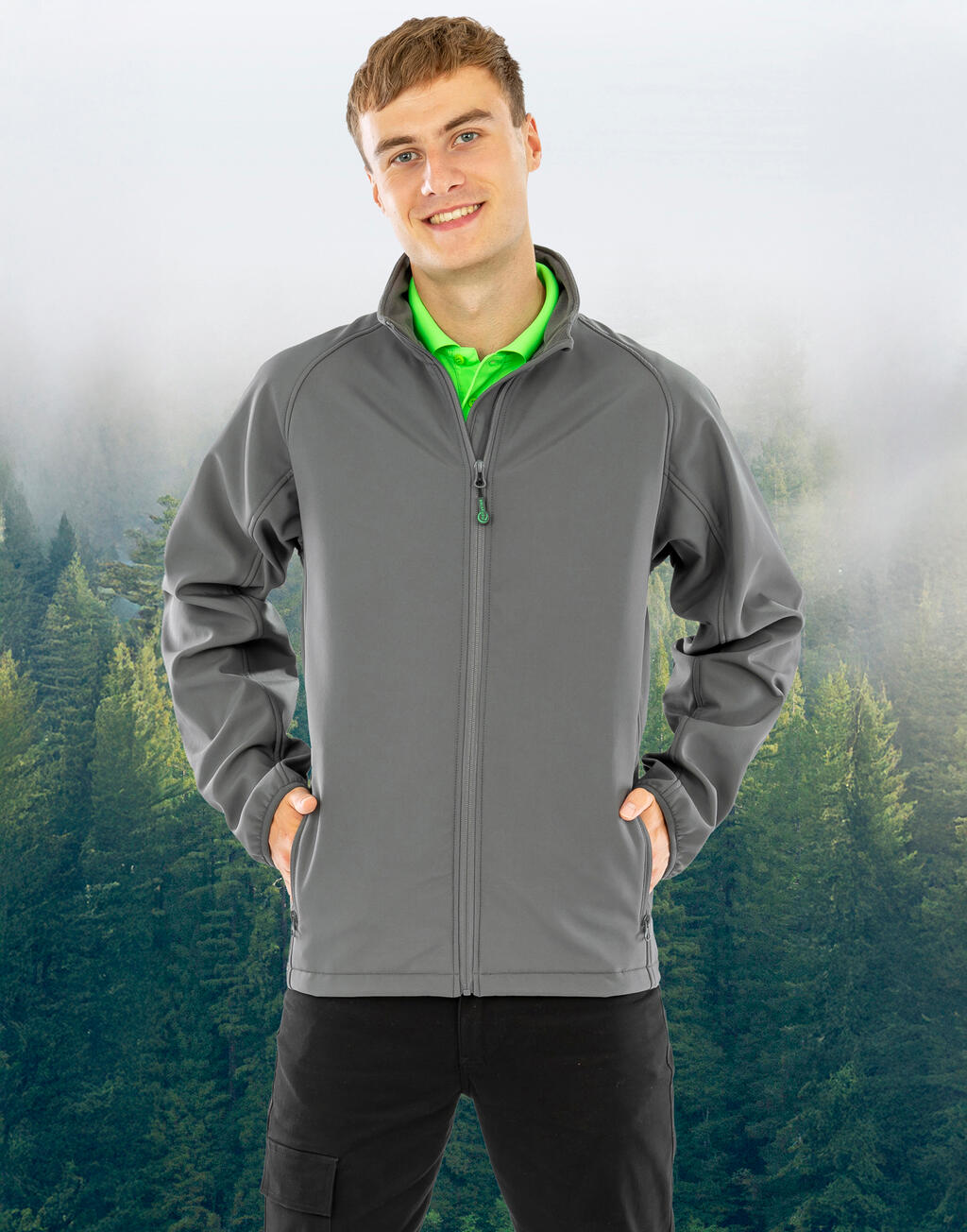 Result Recycled Men's Recycled 2-Layer Printable Softshell Jacket