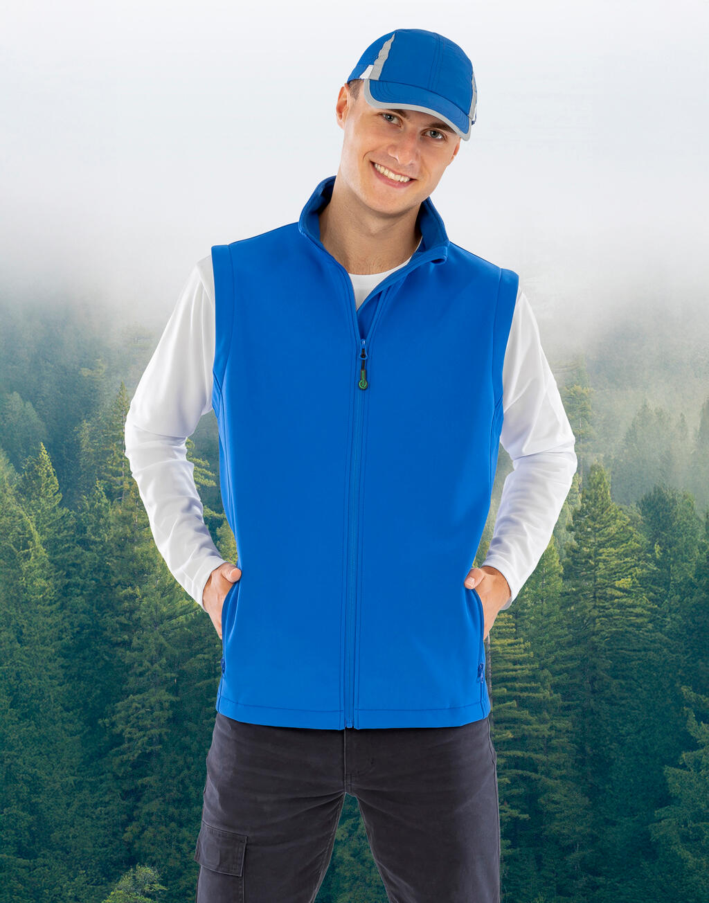 Result Recycled Men's Recycled 2-Layer Printable Softshell B/W