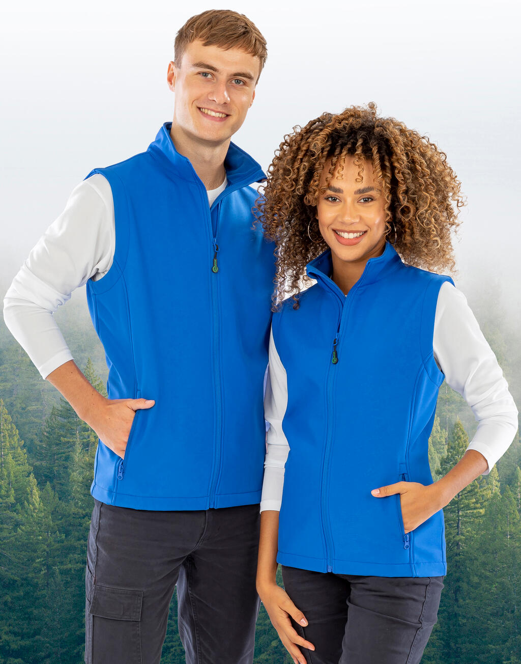 Result Recycled Men's Recycled 2-Layer Printable Softshell B/W