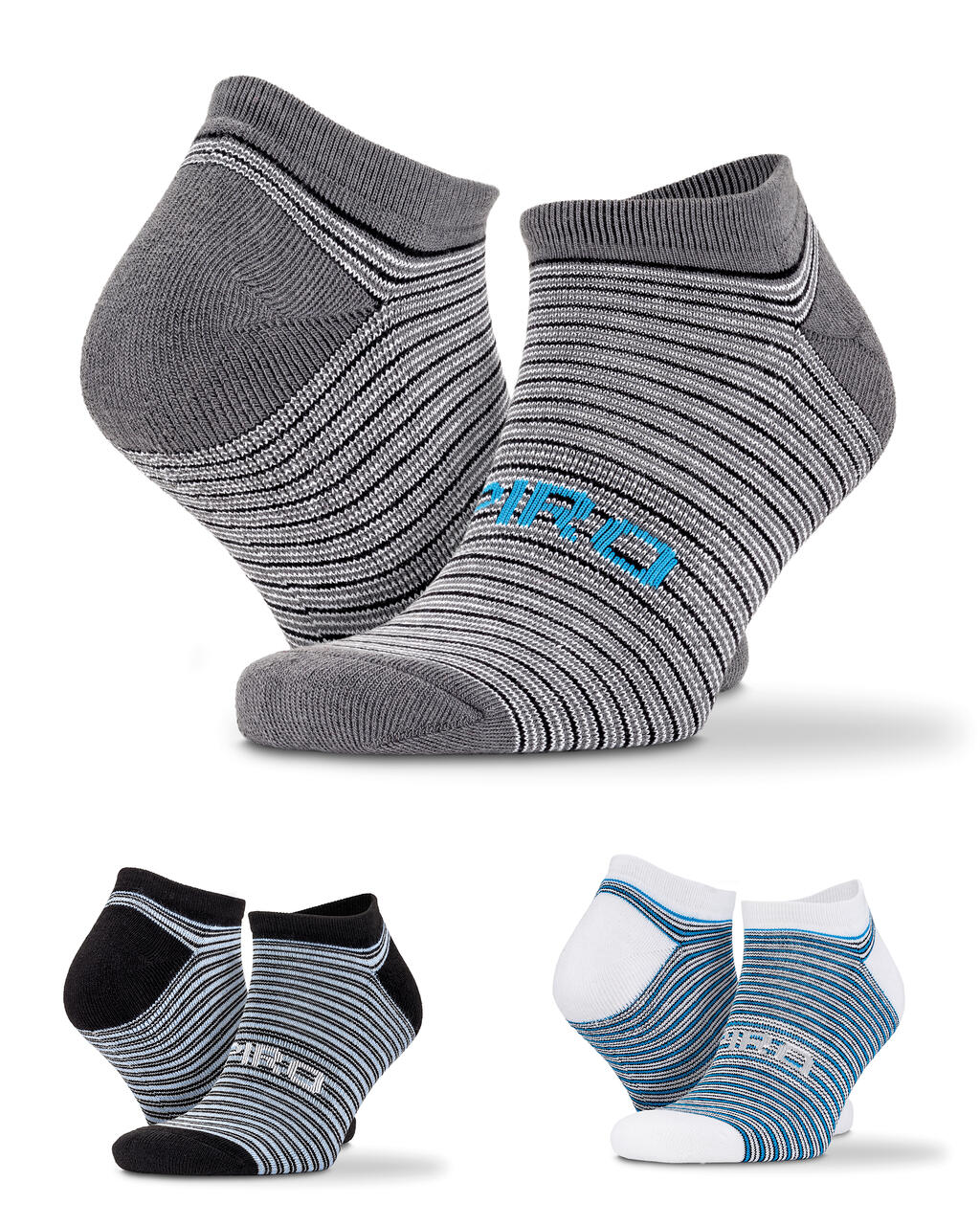Spiro 3-Pack Mixed Stripe Sneaker Socks