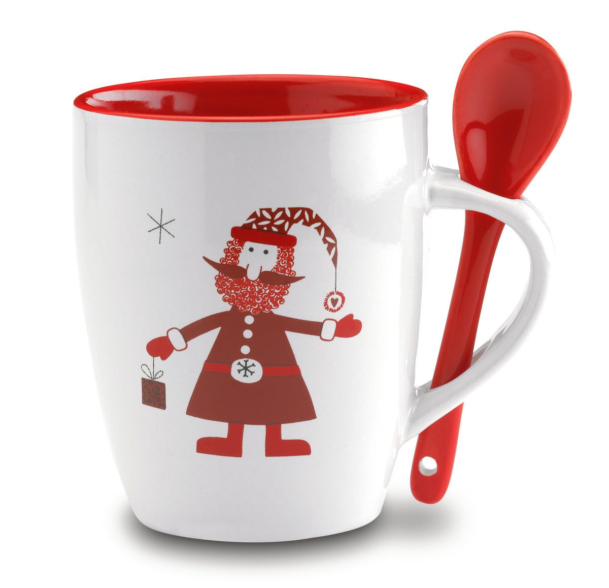 CLAUS – Mug with spoon 250ml – Multicolour