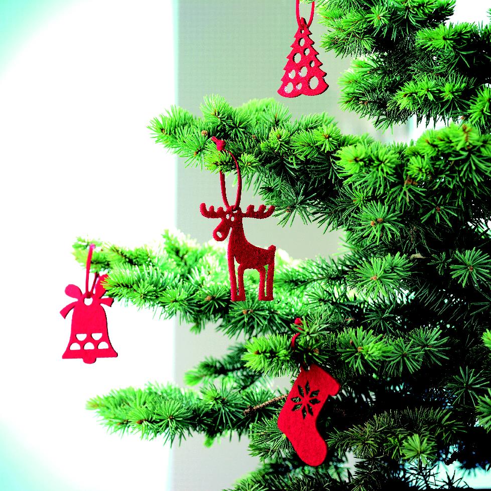 ROUGE – Set of 6 felt tree hangers – item ambiant picture