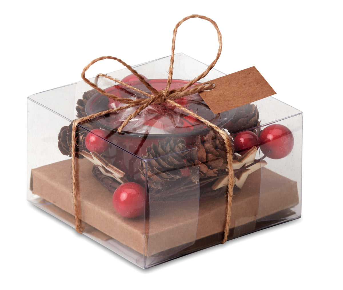BOUGIE – Christmas candle holder – Red
