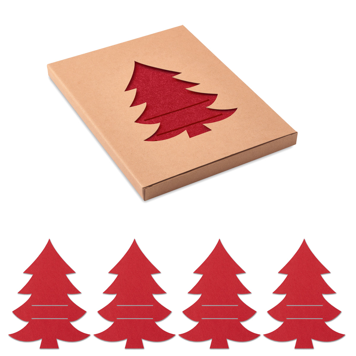 TREESGUARD – RPET felt cutlery holder set – Red