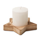 LOTUS – Candle on star wooden base – item picture printed