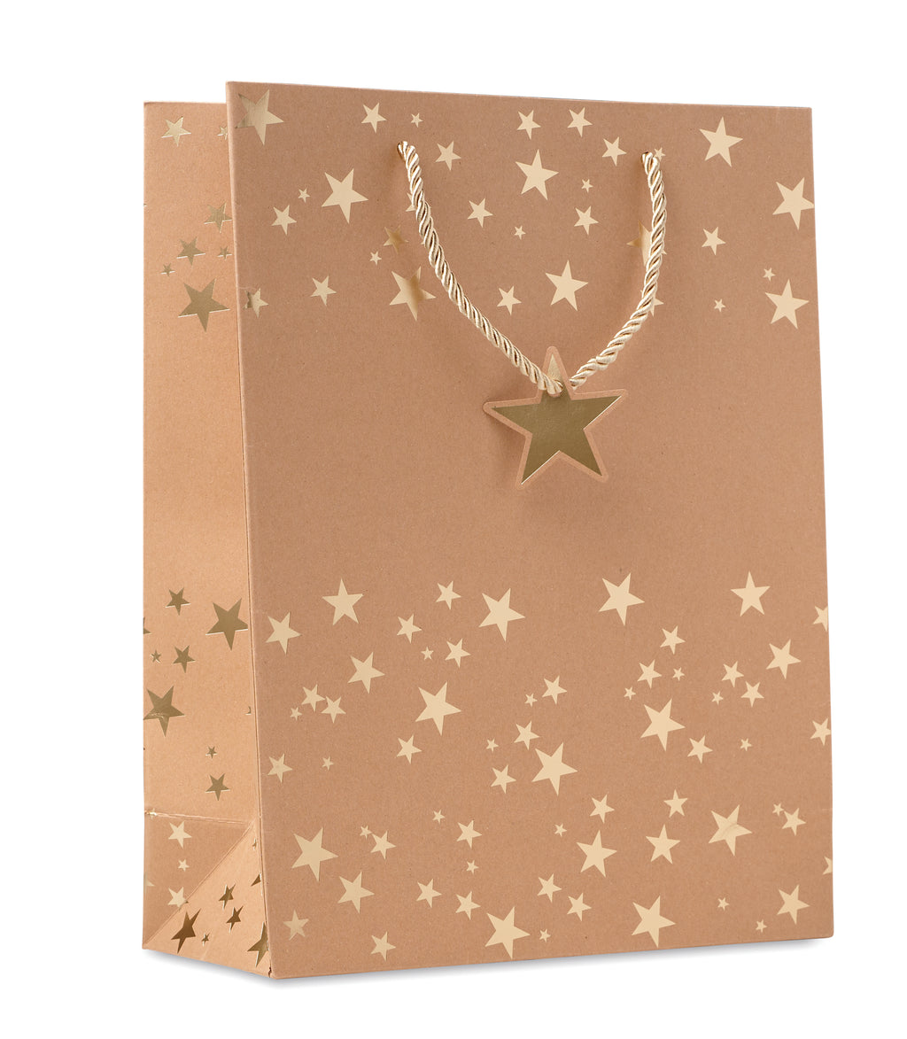 SPARKLE – Gift paper bag with pattern – Gold