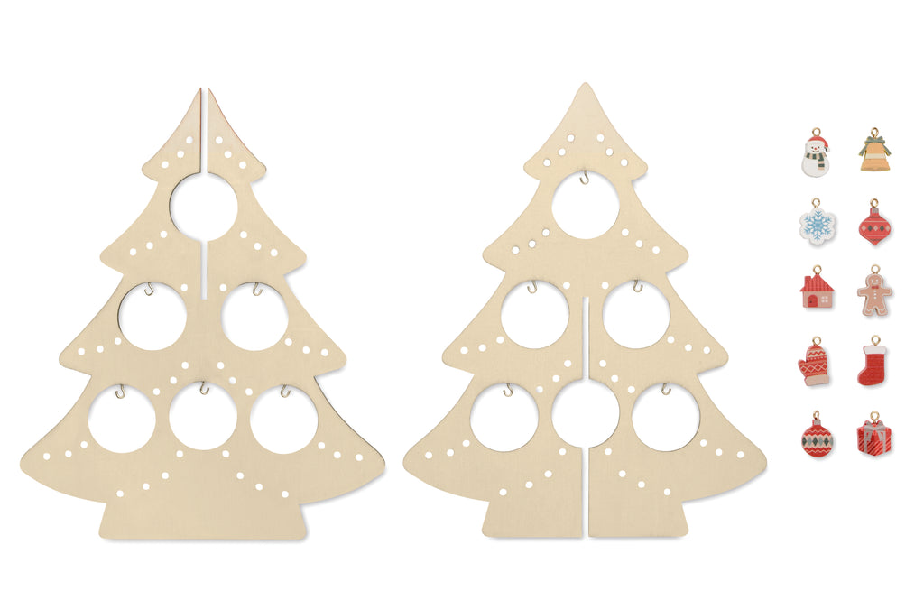 SILUETA – Wooden Xmas tree decoration – item picture side
