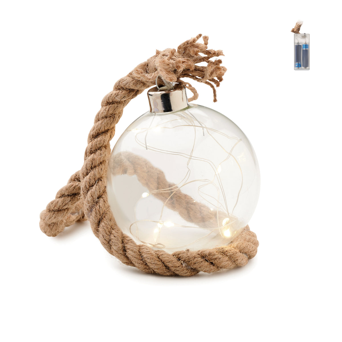 BAUBLI – Glass bauble LED light – Transparent