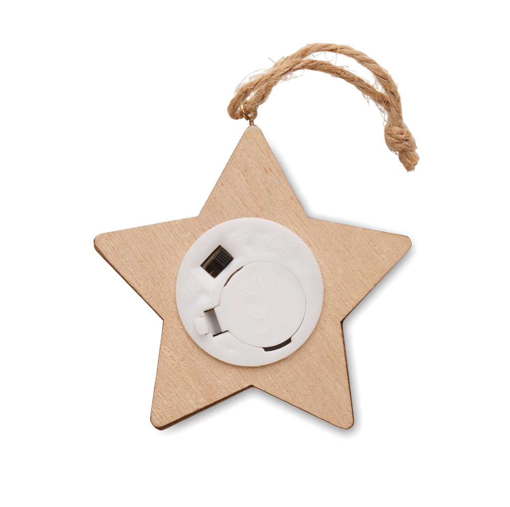 LALIE – Wooden weed star with lights – item picture back