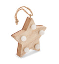 LALIE – Wooden weed star with lights – Wood