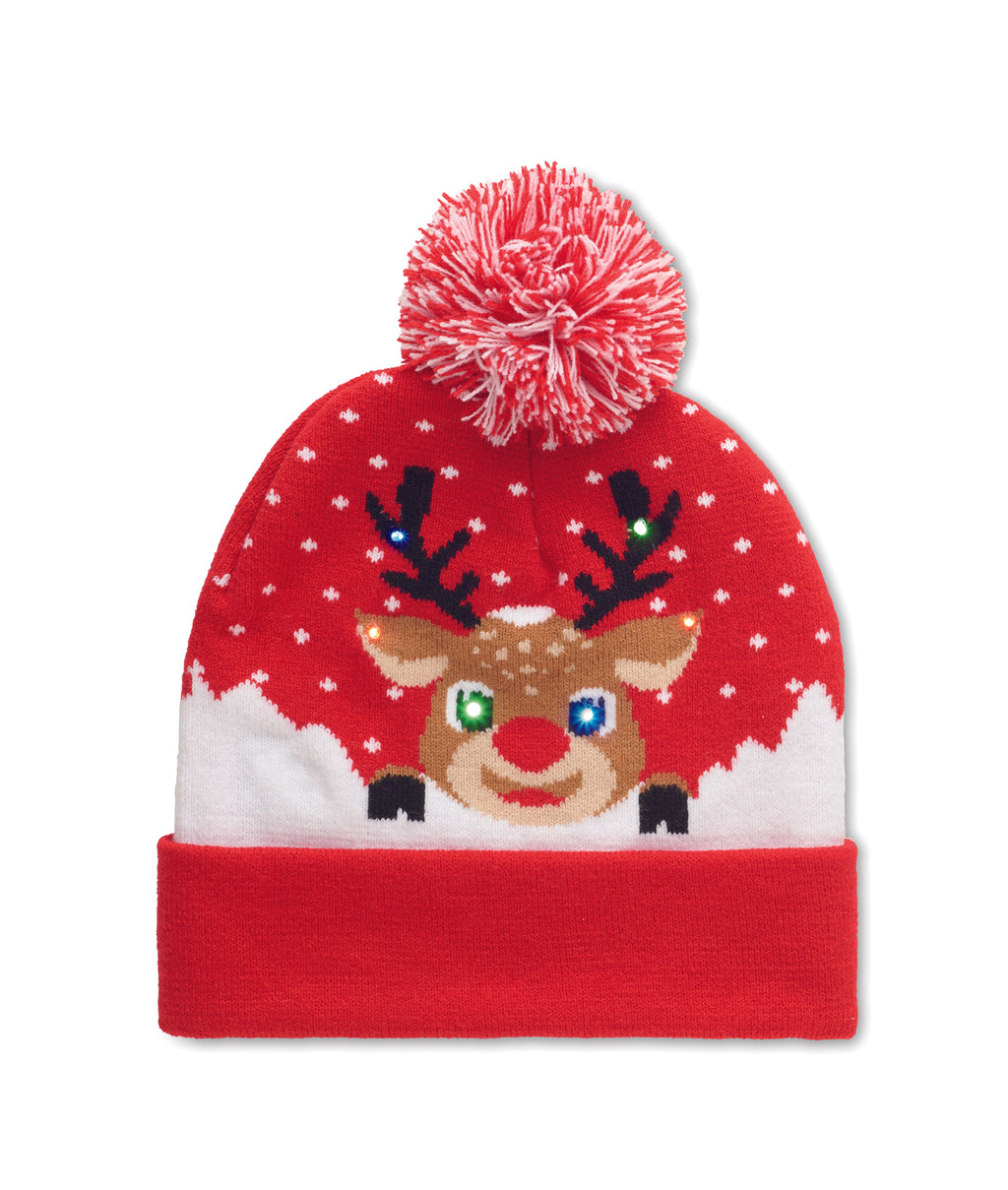 SHIMAS LIGHT – Christmas knitted beanie LED – Red