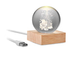 SANTA LIGHT – Christmas LED glass ball – Wood