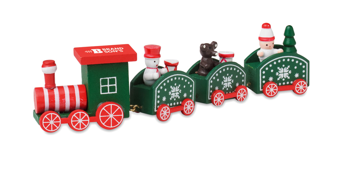 JUNA – Wooden Christmas train – item picture printed