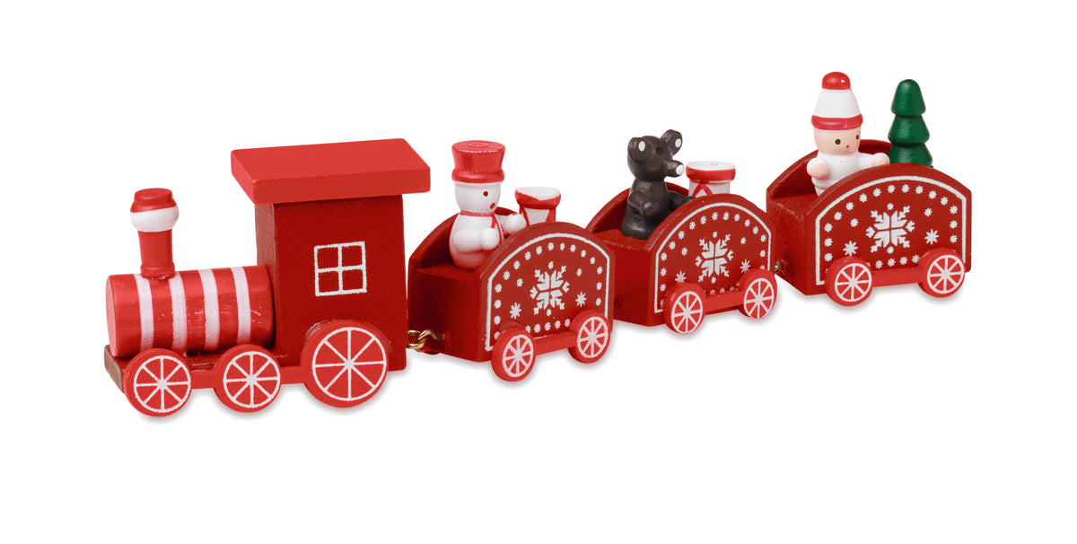 JUNA – Wooden Christmas train – Red